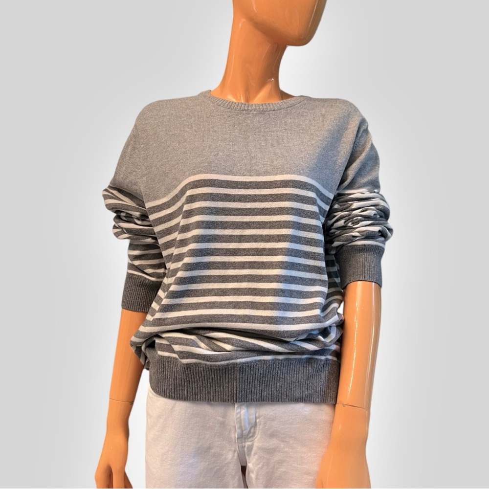 SONOMA Striped Cotton Crew Neck Long Sleeve Sweater